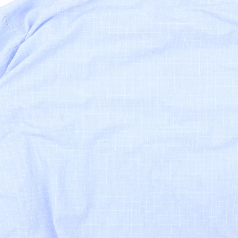 Champion Mens Blue Check   Dress Shirt Size L