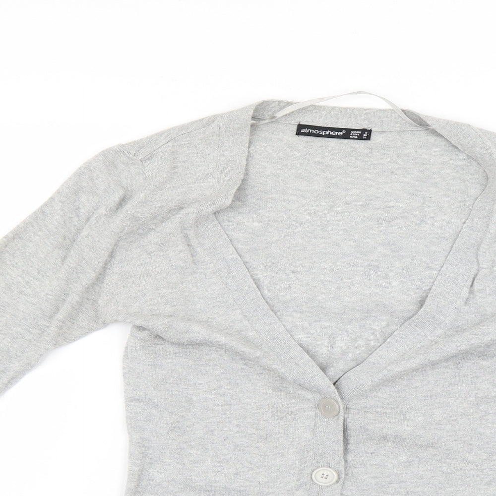 Atmosphere Womens Grey   Cardigan Jumper Size 8