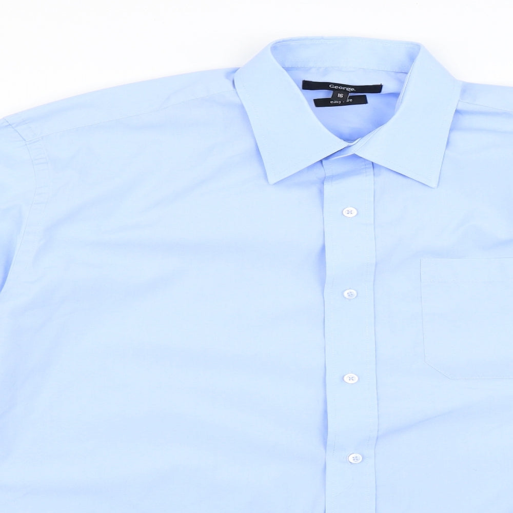 George Womens Blue   Basic Button-Up Size 16