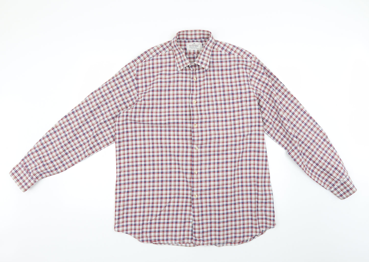 St Michael Mens Multicoloured Check   Button-Up