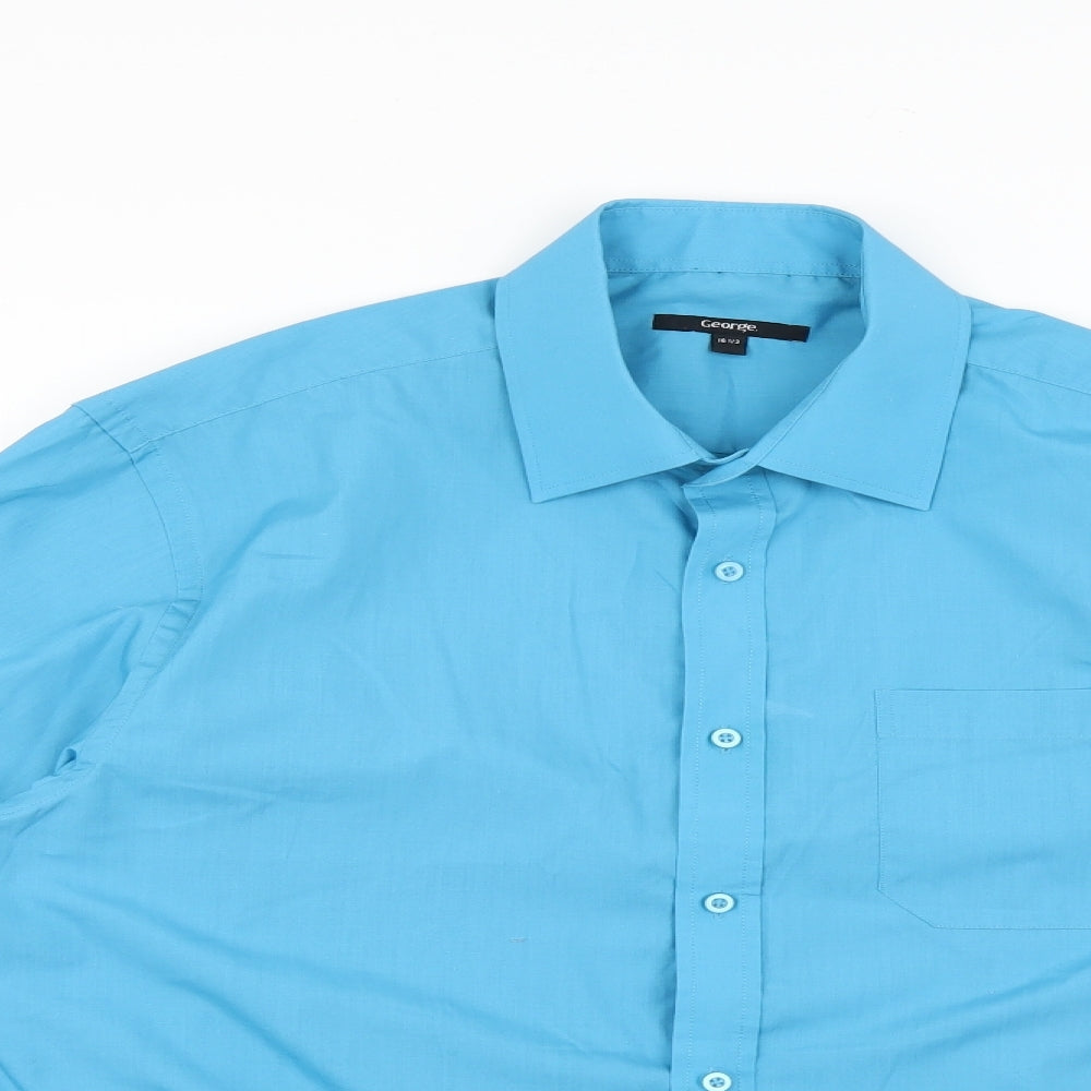 George Mens Blue    Dress Shirt Size 16.5