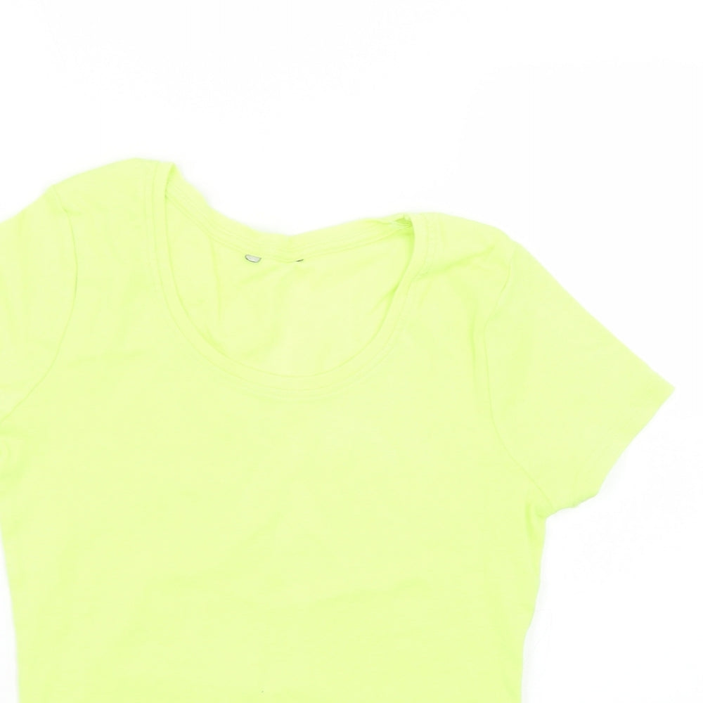 George Womens Yellow   Basic T-Shirt Size 10