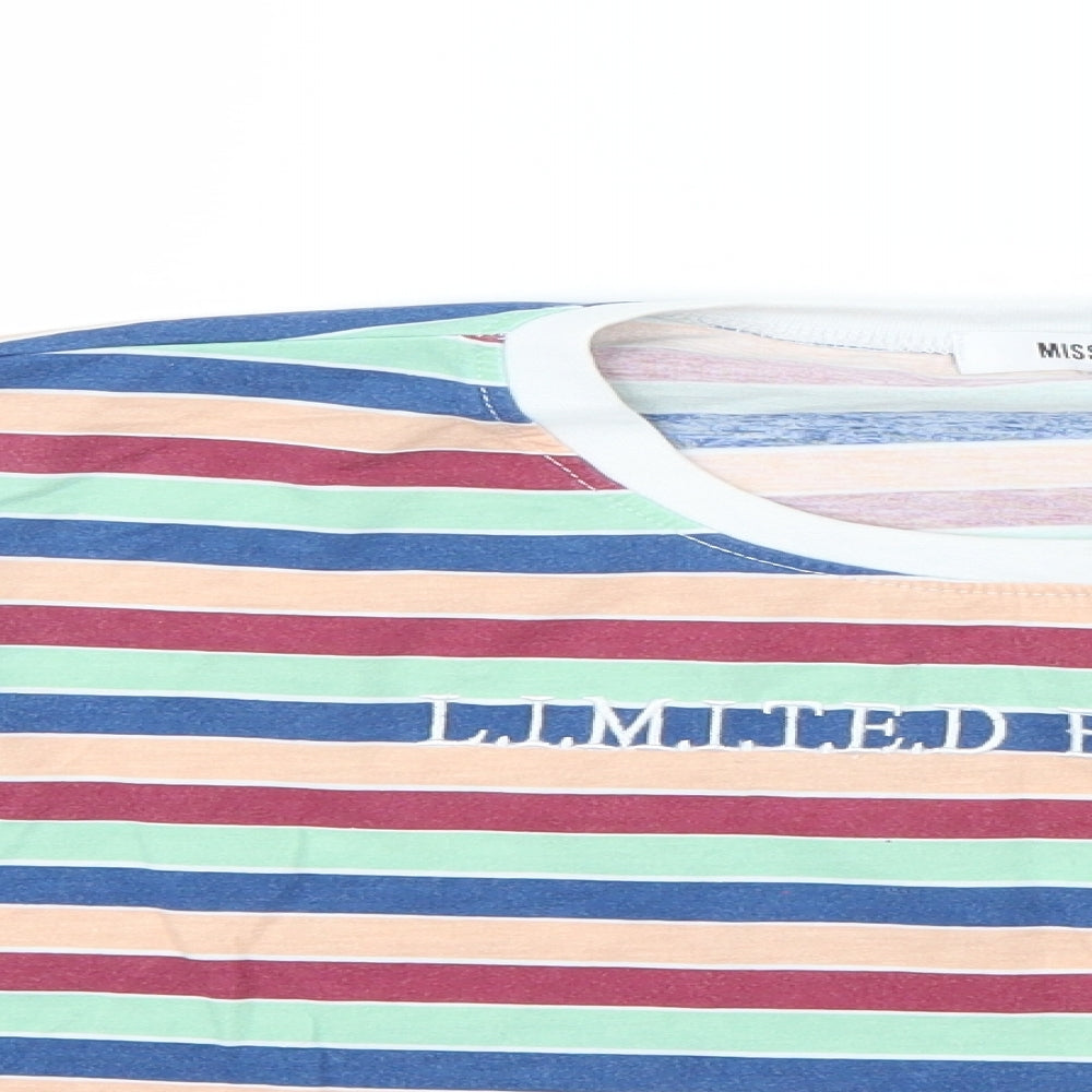Missguided Womens Multicoloured Striped  Pullover Jumper Size 12
