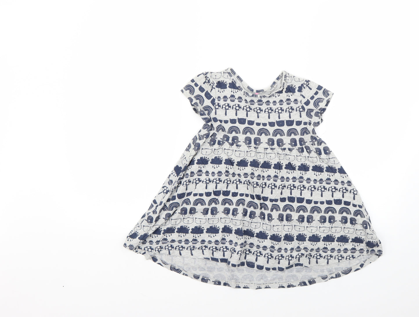 NEXT Girls Multicoloured Geometric  Fit & Flare  Size 3-4 Years