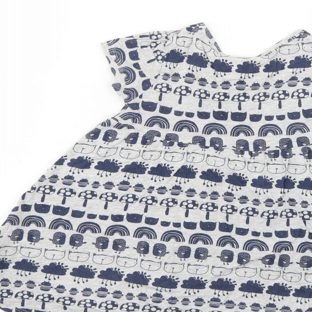NEXT Girls Multicoloured Geometric  Fit & Flare  Size 3-4 Years