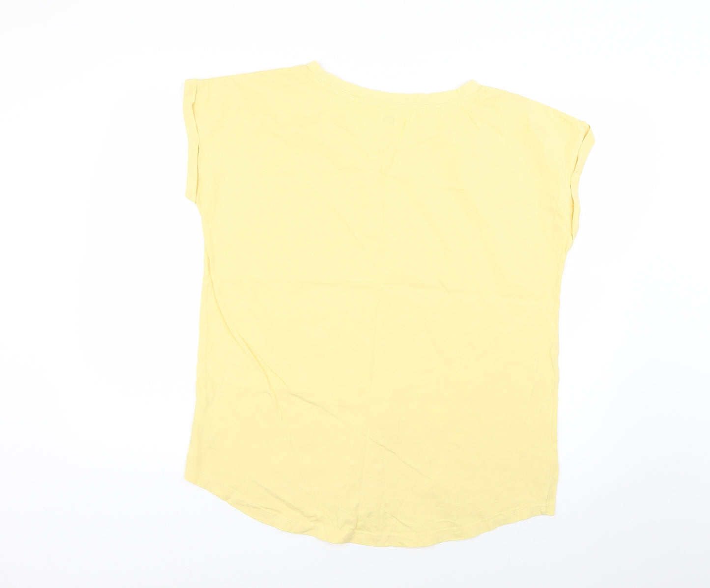 F&F Womens Yellow   Basic T-Shirt Size 14