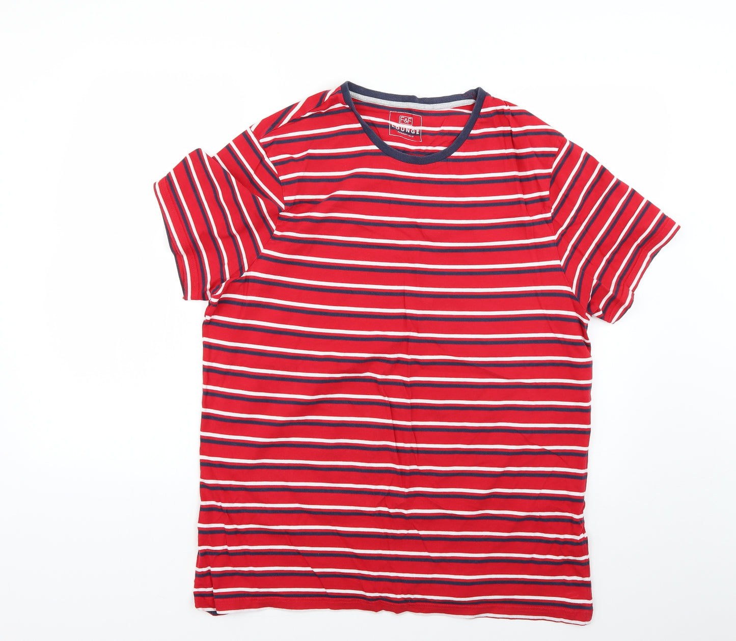 F&F Mens Multicoloured Striped   T-Shirt Size XL