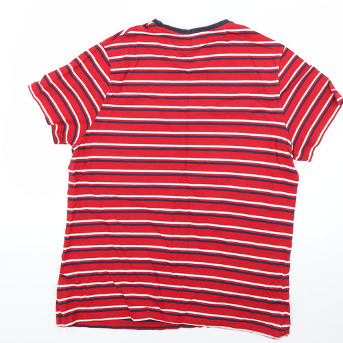 F&F Mens Multicoloured Striped   T-Shirt Size XL