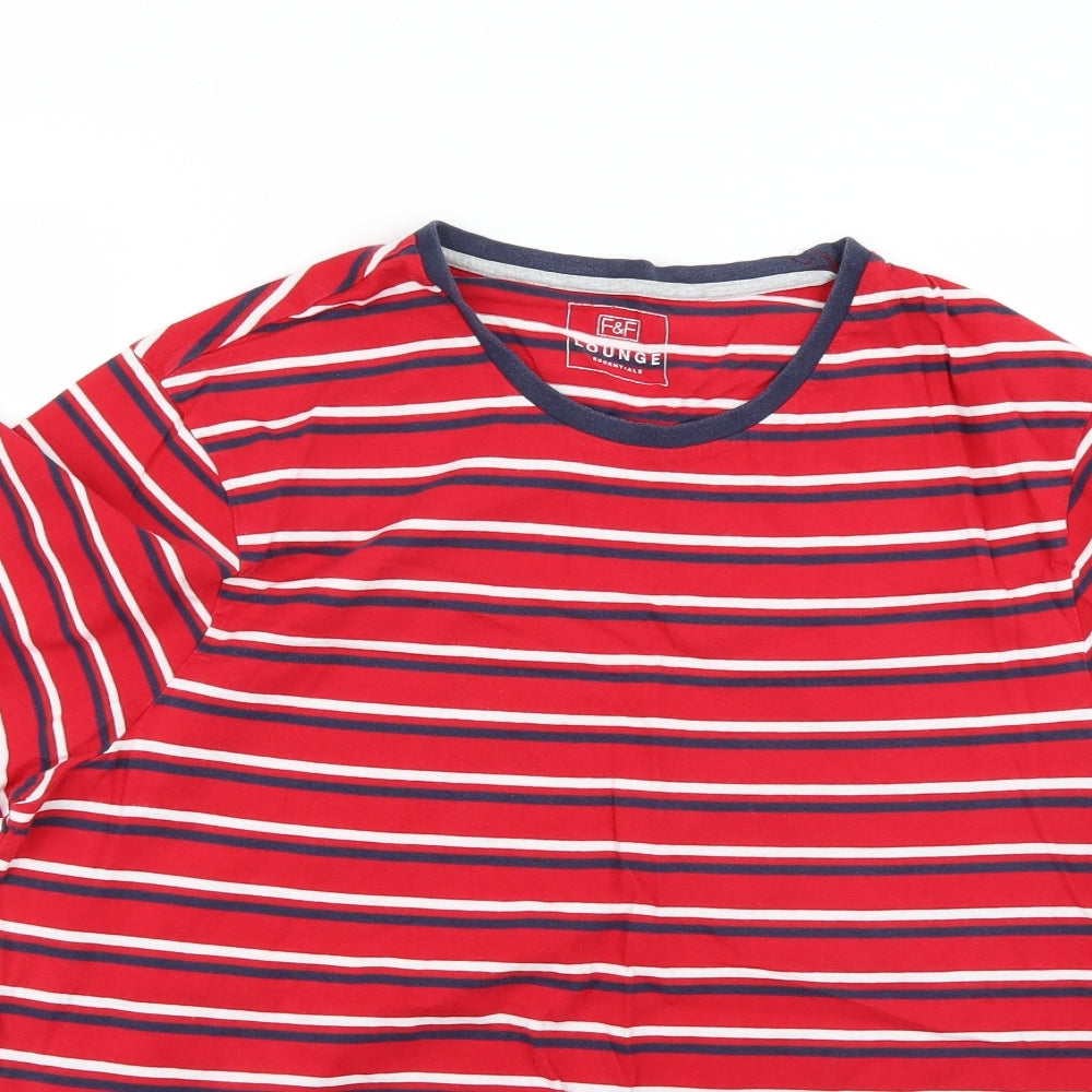F&F Mens Multicoloured Striped   T-Shirt Size XL