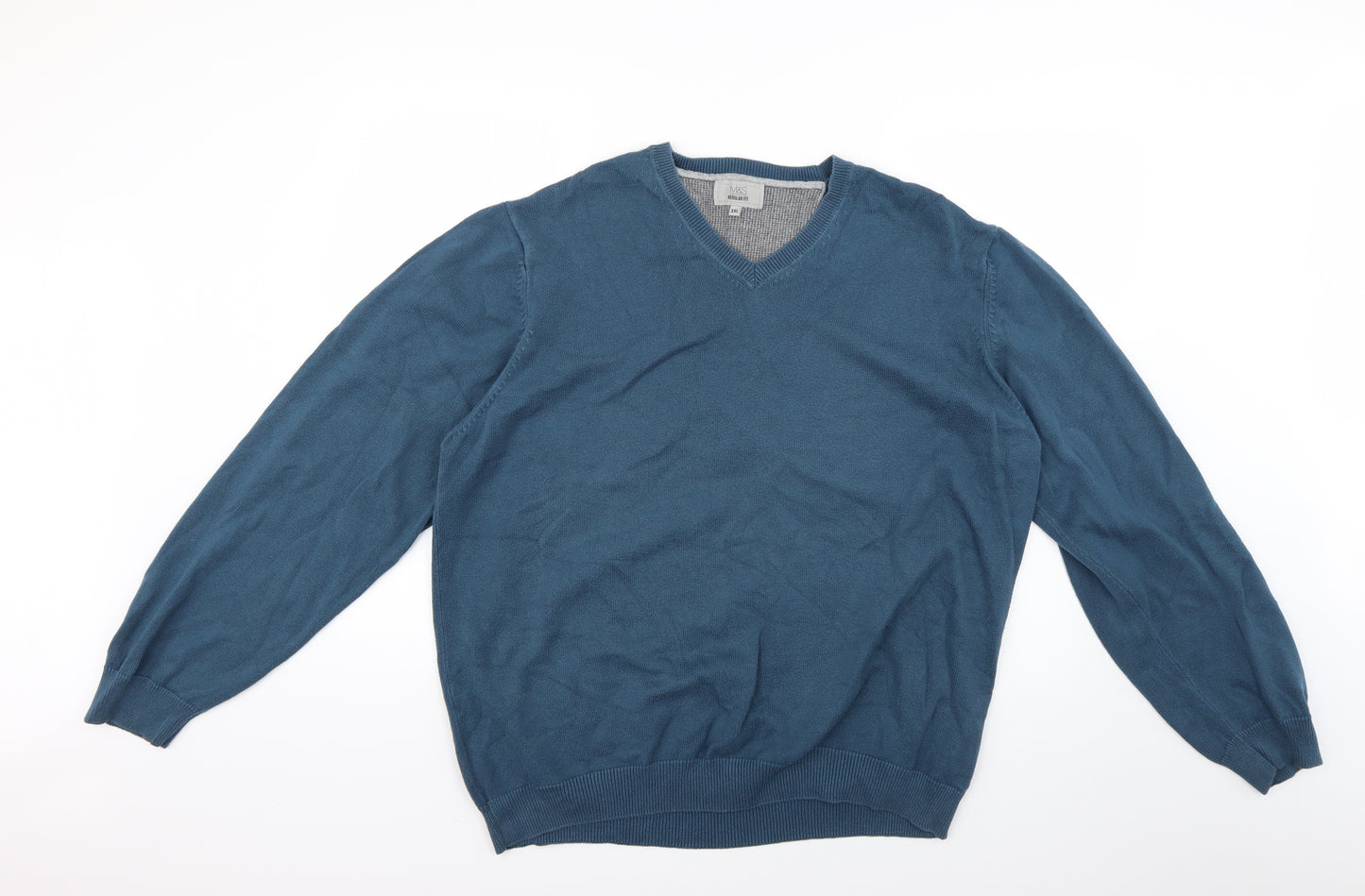 Marks and Spencer Mens Blue   Pullover Jumper Size 2XL