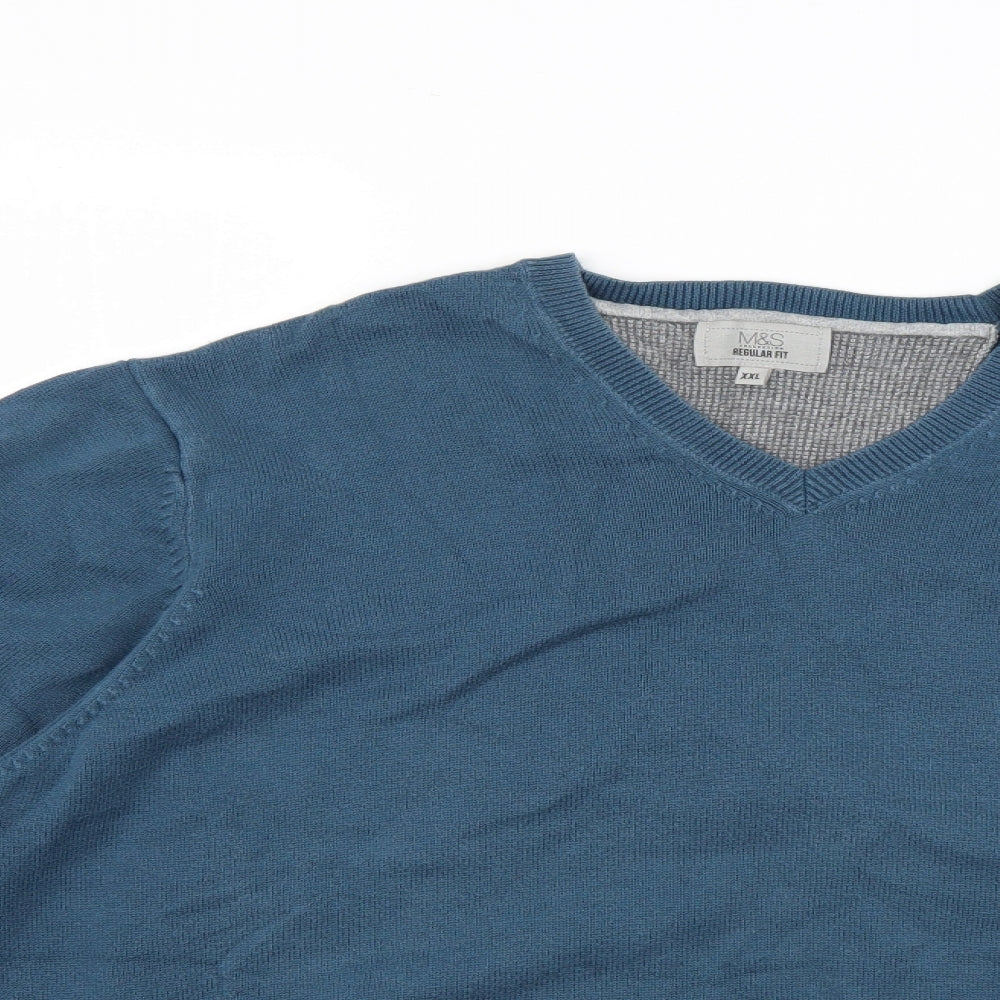 Marks and Spencer Mens Blue   Pullover Jumper Size 2XL