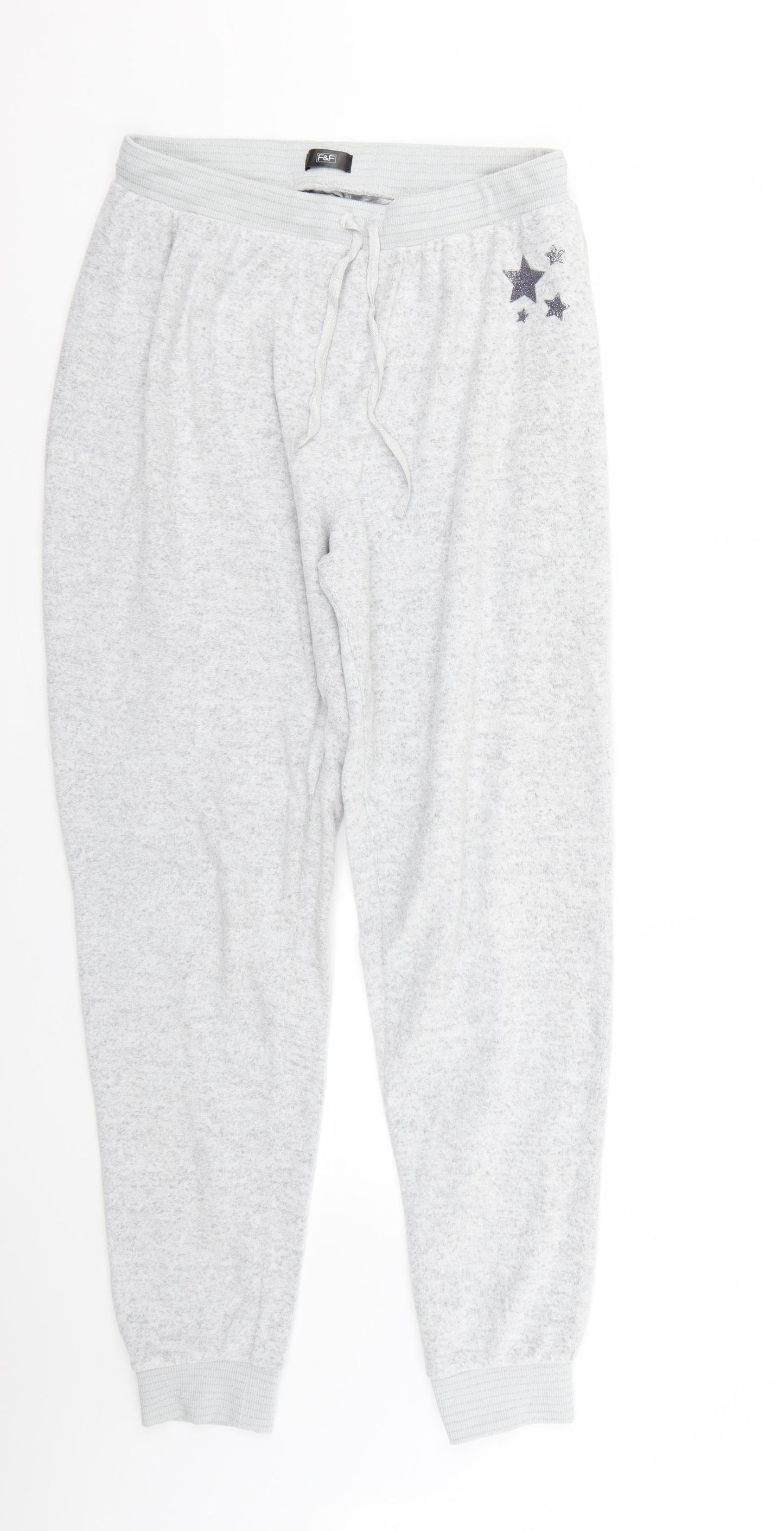 F&F Womens Grey   Jogger Trousers Size 12 L27 in