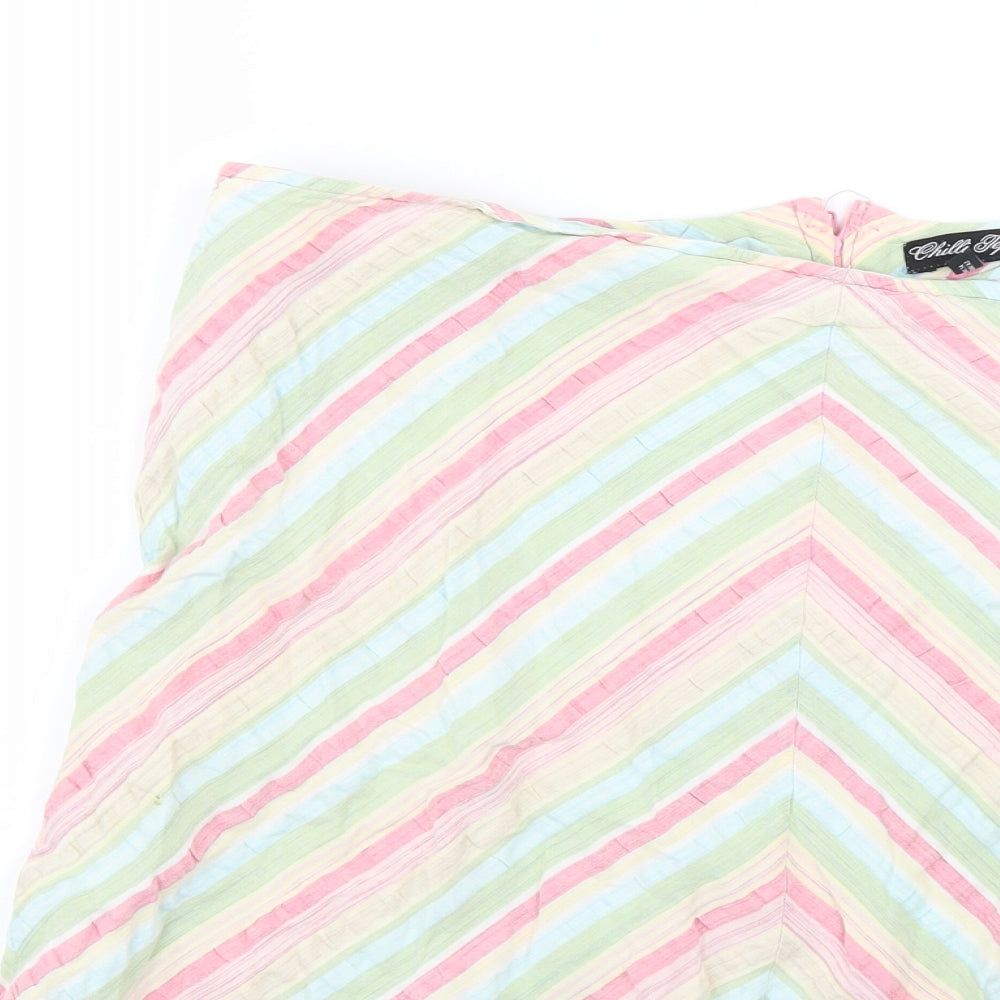 chilli peppers Womens Multicoloured Striped  Mini Skirt Size 14