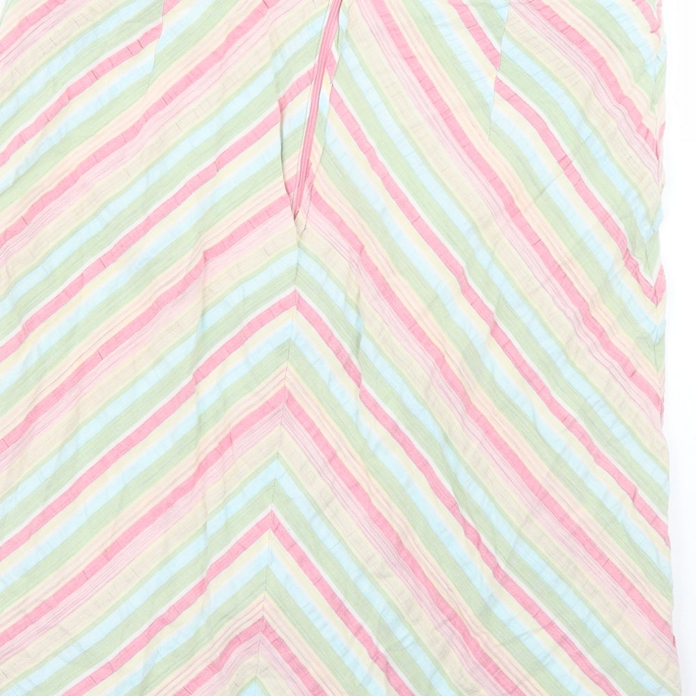 chilli peppers Womens Multicoloured Striped  Mini Skirt Size 14