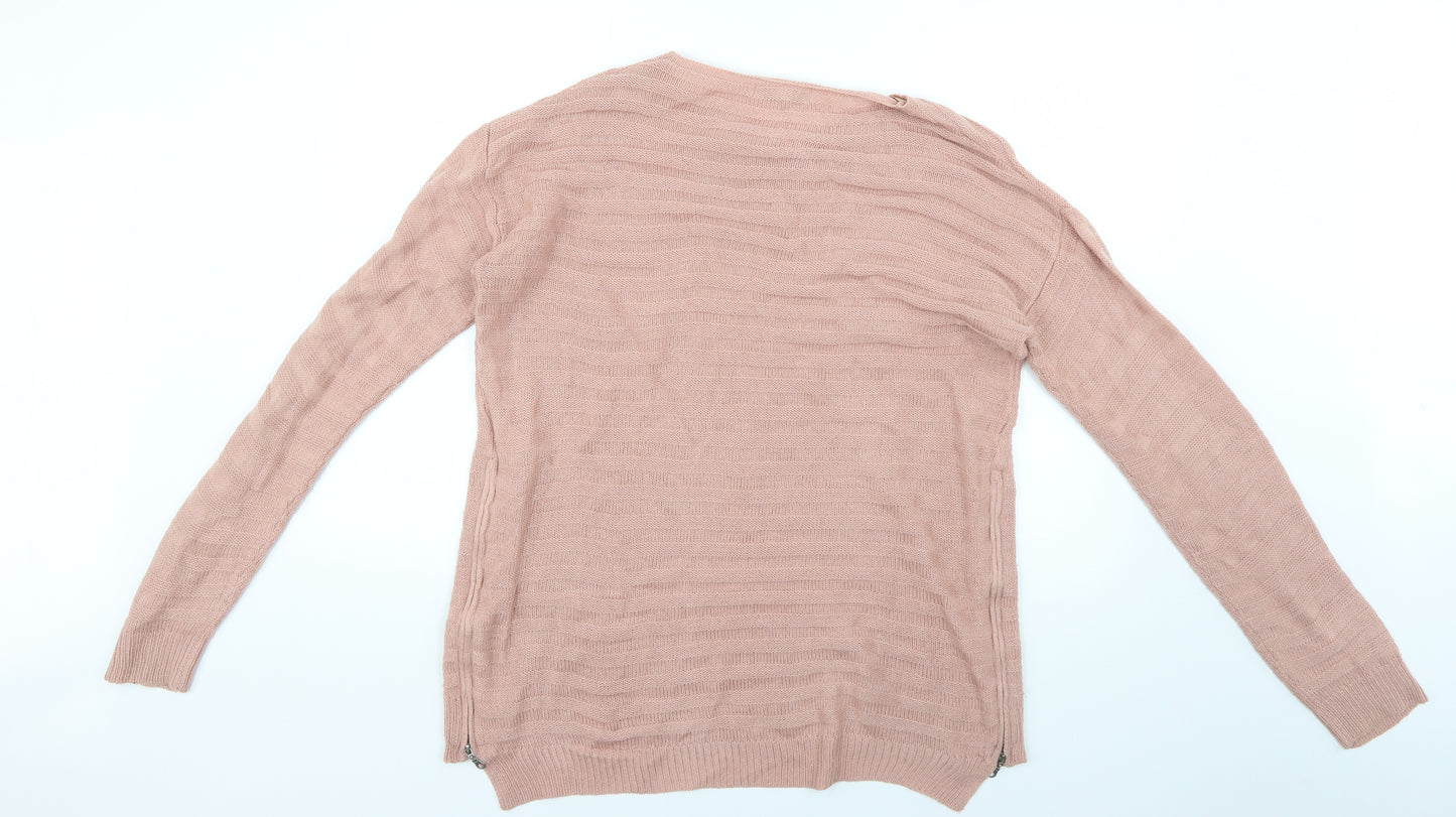 Peacocks Womens Pink   Pullover Jumper Size M