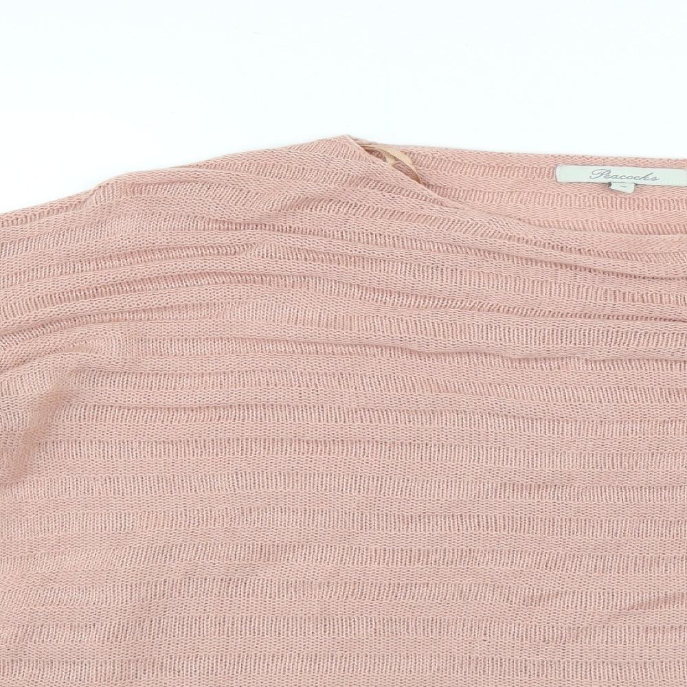 Peacocks Womens Pink   Pullover Jumper Size M