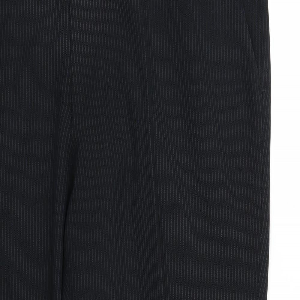 Marks and Spencer Mens Black Striped  Trousers  Size 42 L25 in