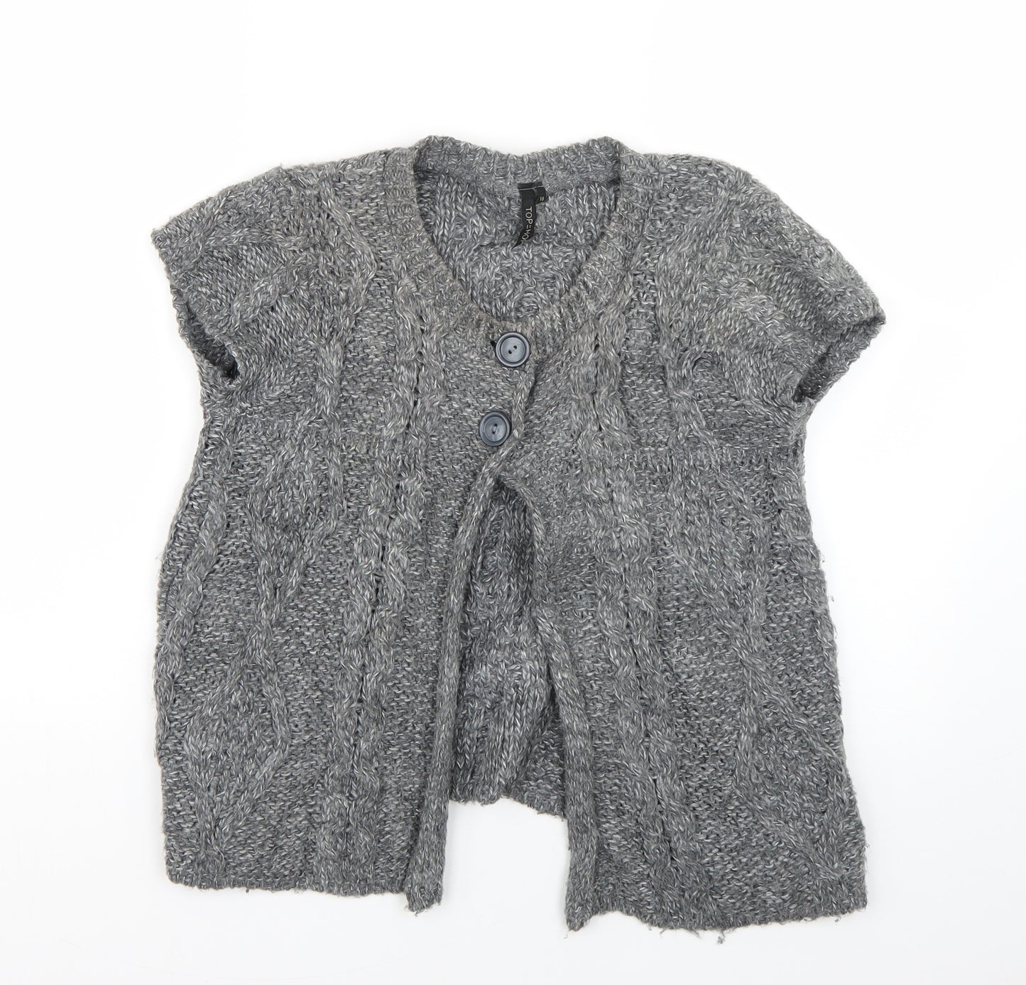 Topshop Womens Grey   Cardigan Jumper Size 10
