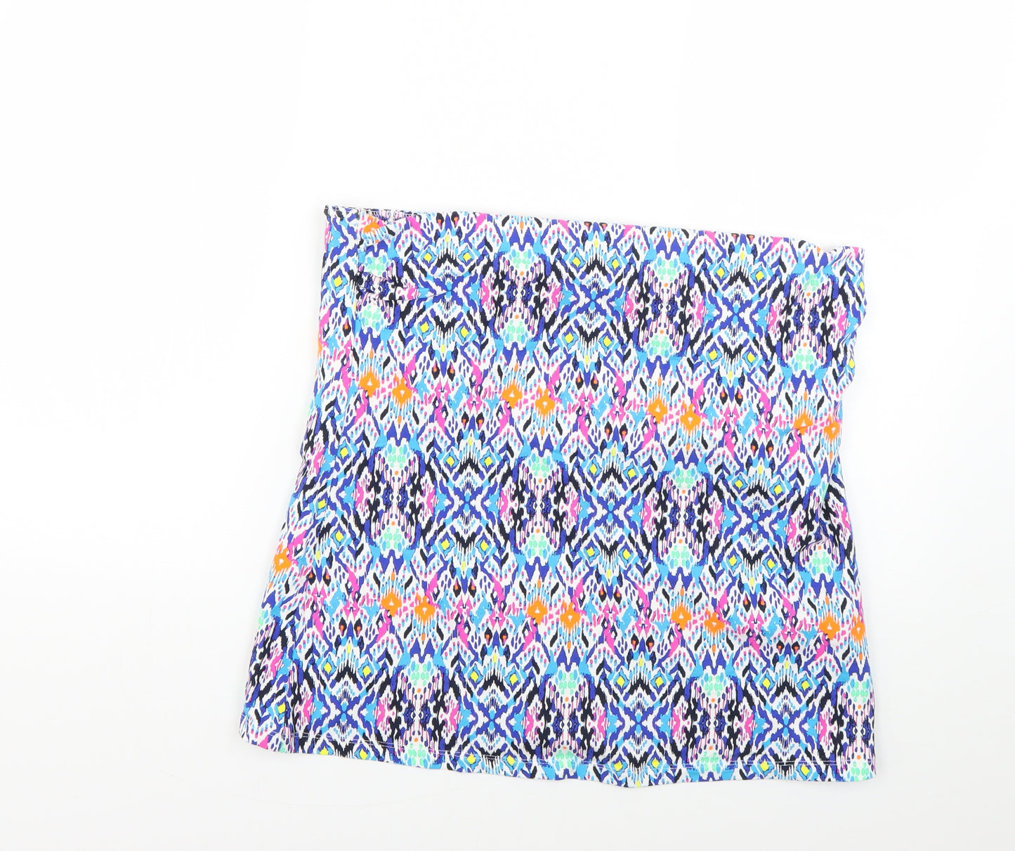 Preworn Womens Multicoloured Geometric  Basic T-Shirt Size 20
