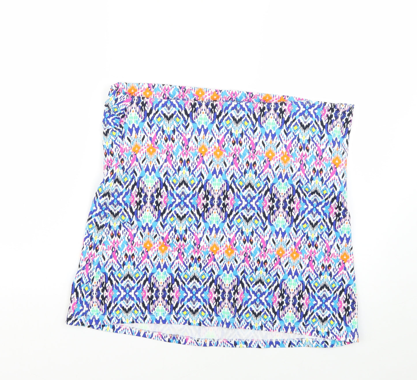 Preworn Womens Multicoloured Geometric  Basic T-Shirt Size 20