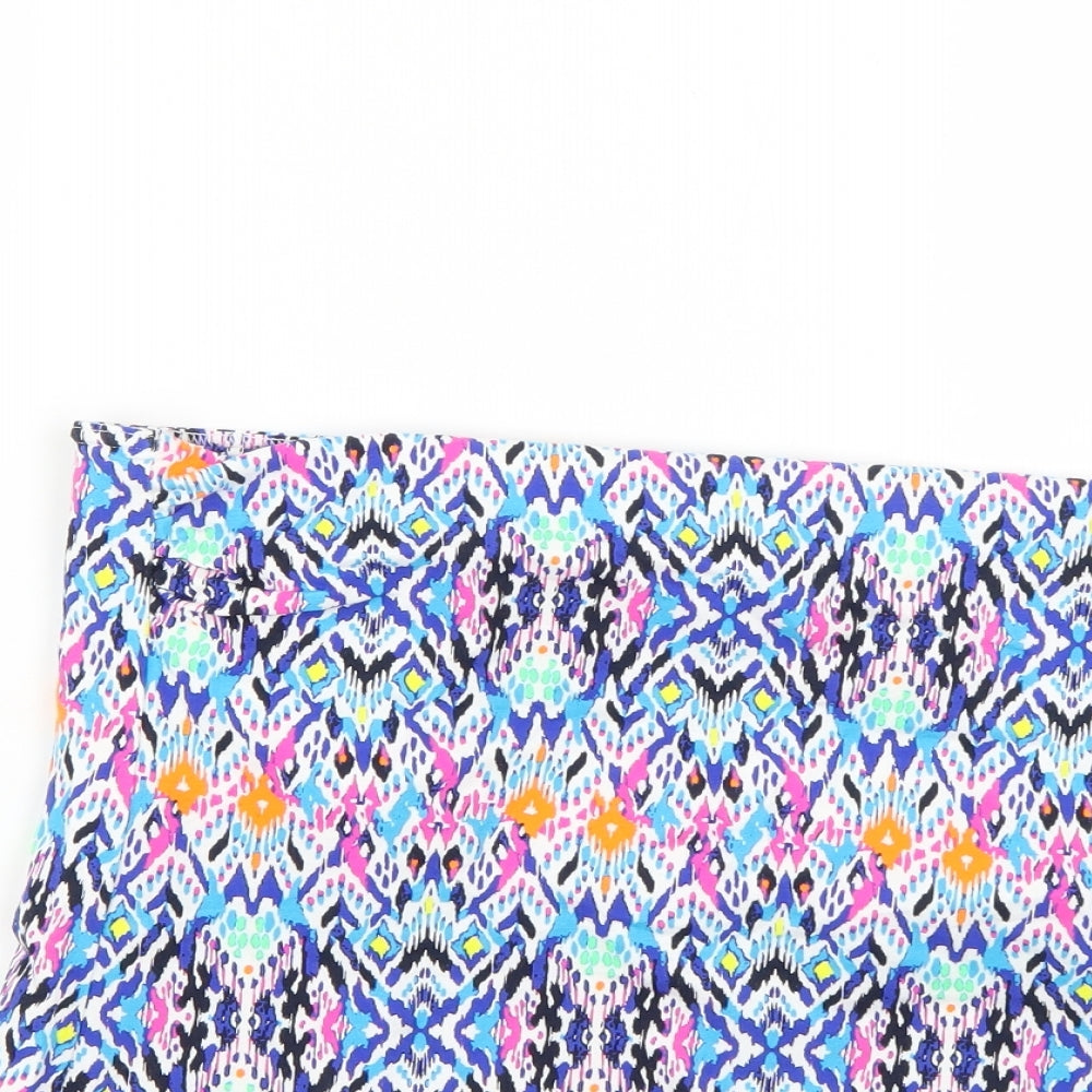 Preworn Womens Multicoloured Geometric  Basic T-Shirt Size 20