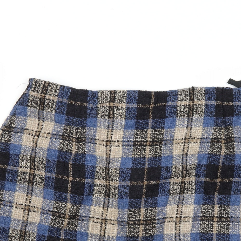 Marks and Spencer Womens Multicoloured Check  Mini Skirt Size 16