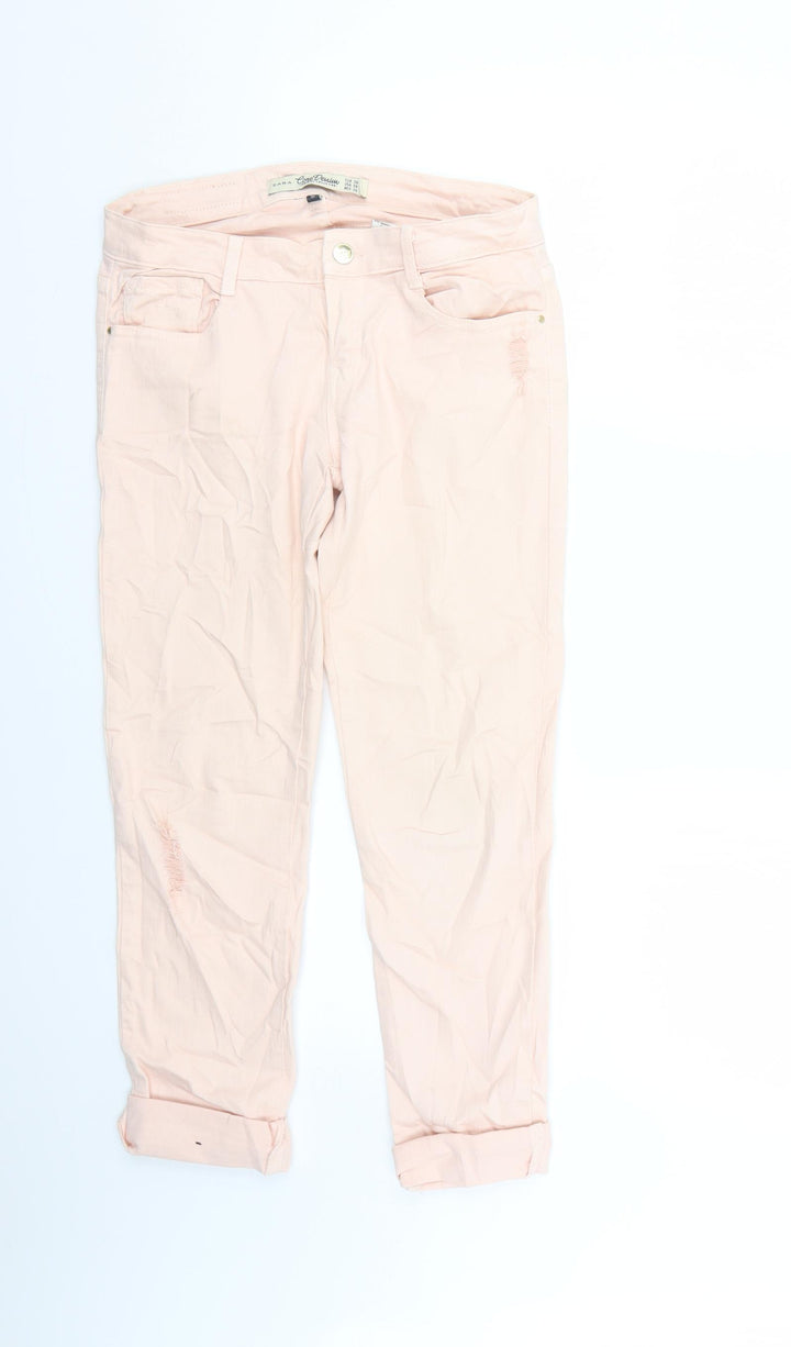 Zara Womens Pink Skinny Jeans Size 8 L24 in