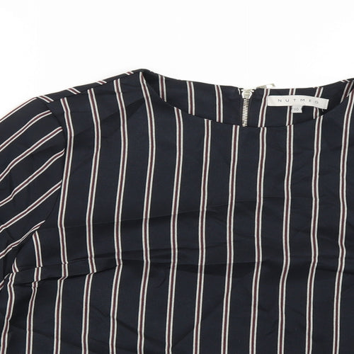 Nutmeg Womens Multicoloured Striped  Basic Blouse Size 10