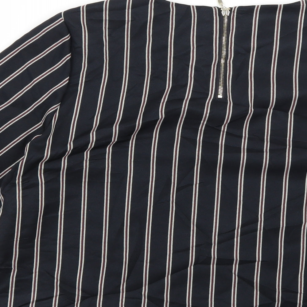 Nutmeg Womens Multicoloured Striped  Basic Blouse Size 10