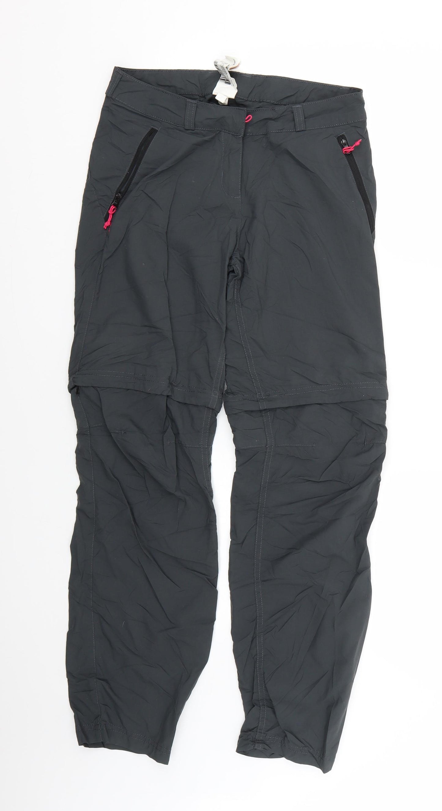 DECATHLON Womens Grey   Rain Trousers Trousers Size 8 L25 in