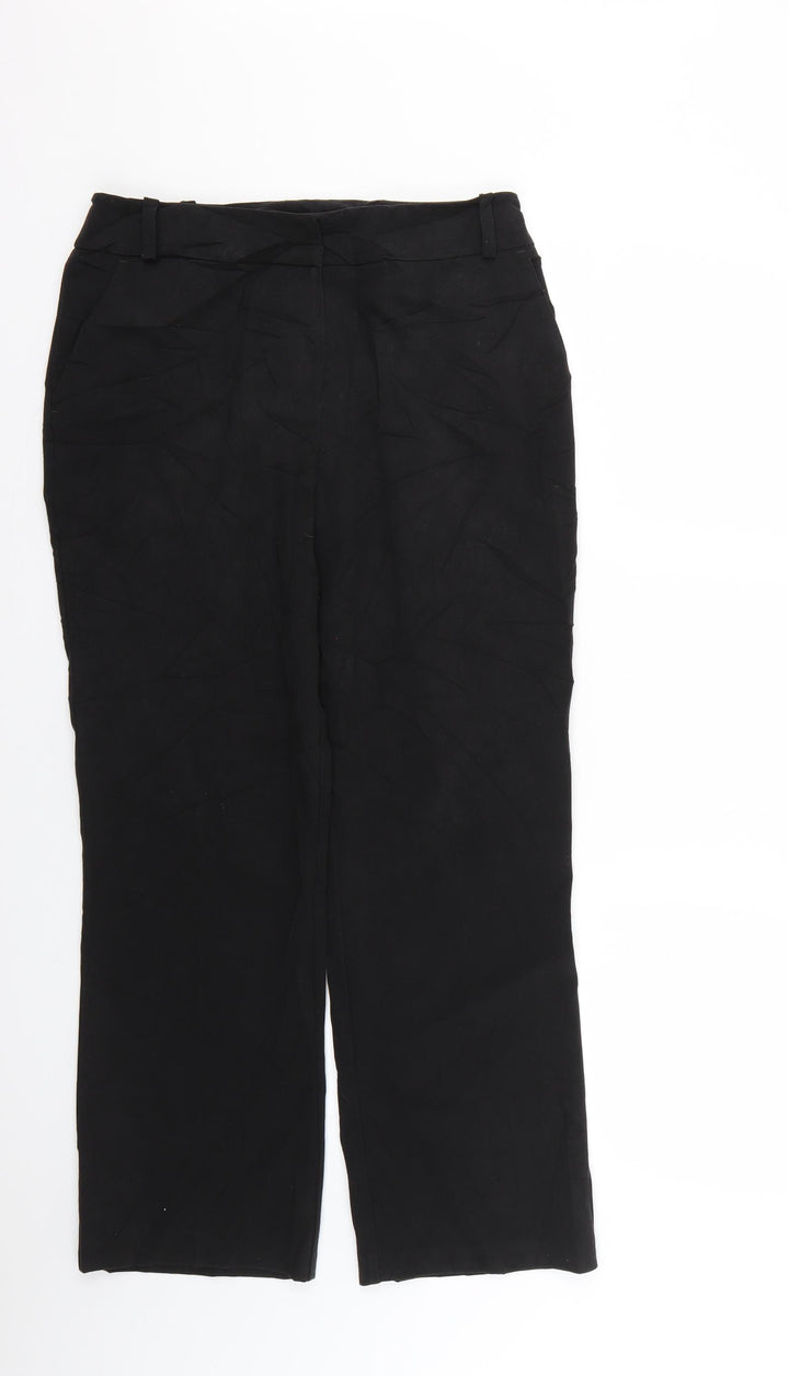 BHS Womens Black Trousers Size 10 L28 in