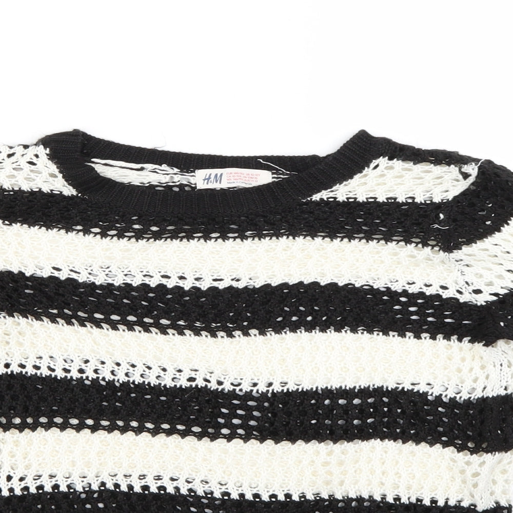 H&M Girls Multicoloured Striped  Pullover Jumper Size 11-12 Years