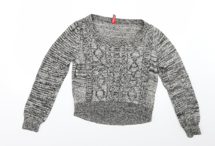 H&M Womens Grey Pullover Jumper Size 10