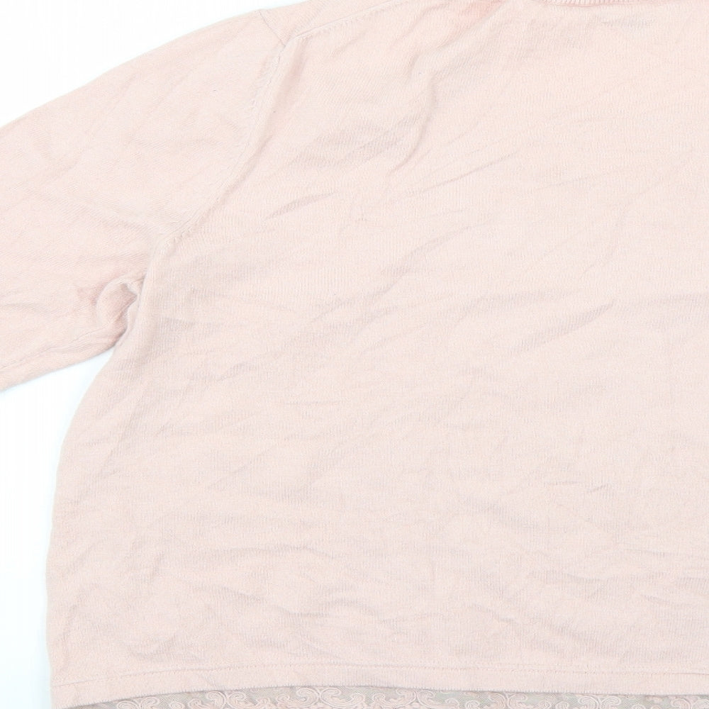 Laura Ashley Womens Pink   Pullover Jumper Size 16
