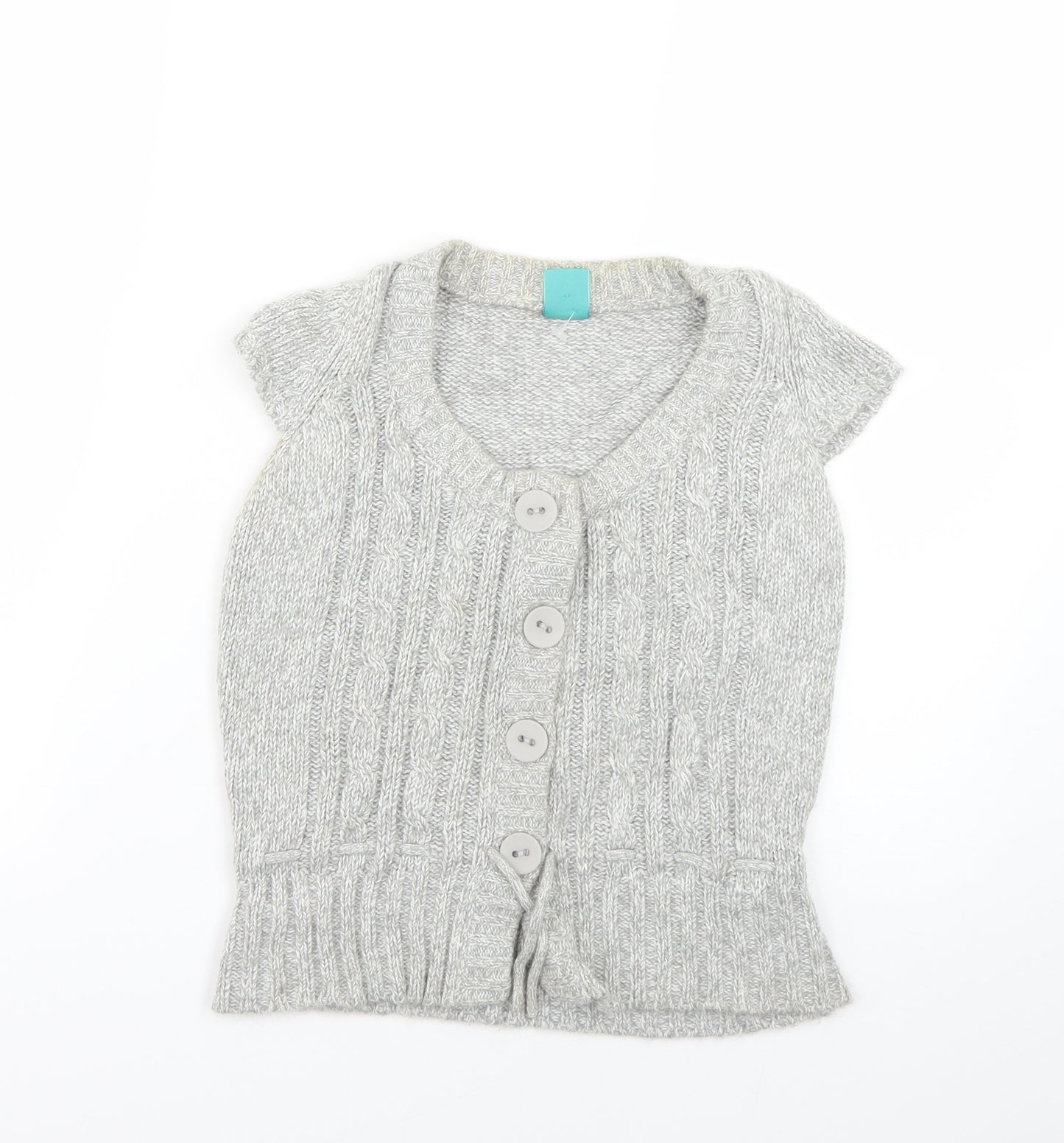 Pumpkin Patch Girls Grey   Cardigan Jumper Size 11 Years