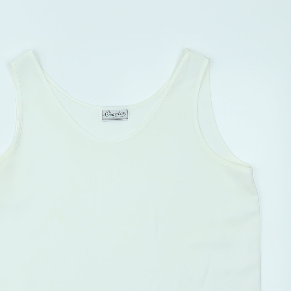 Orantez Womens White   Basic Tank Size 12