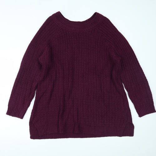 Yours Womens Purple   Pullover Jumper Size 24