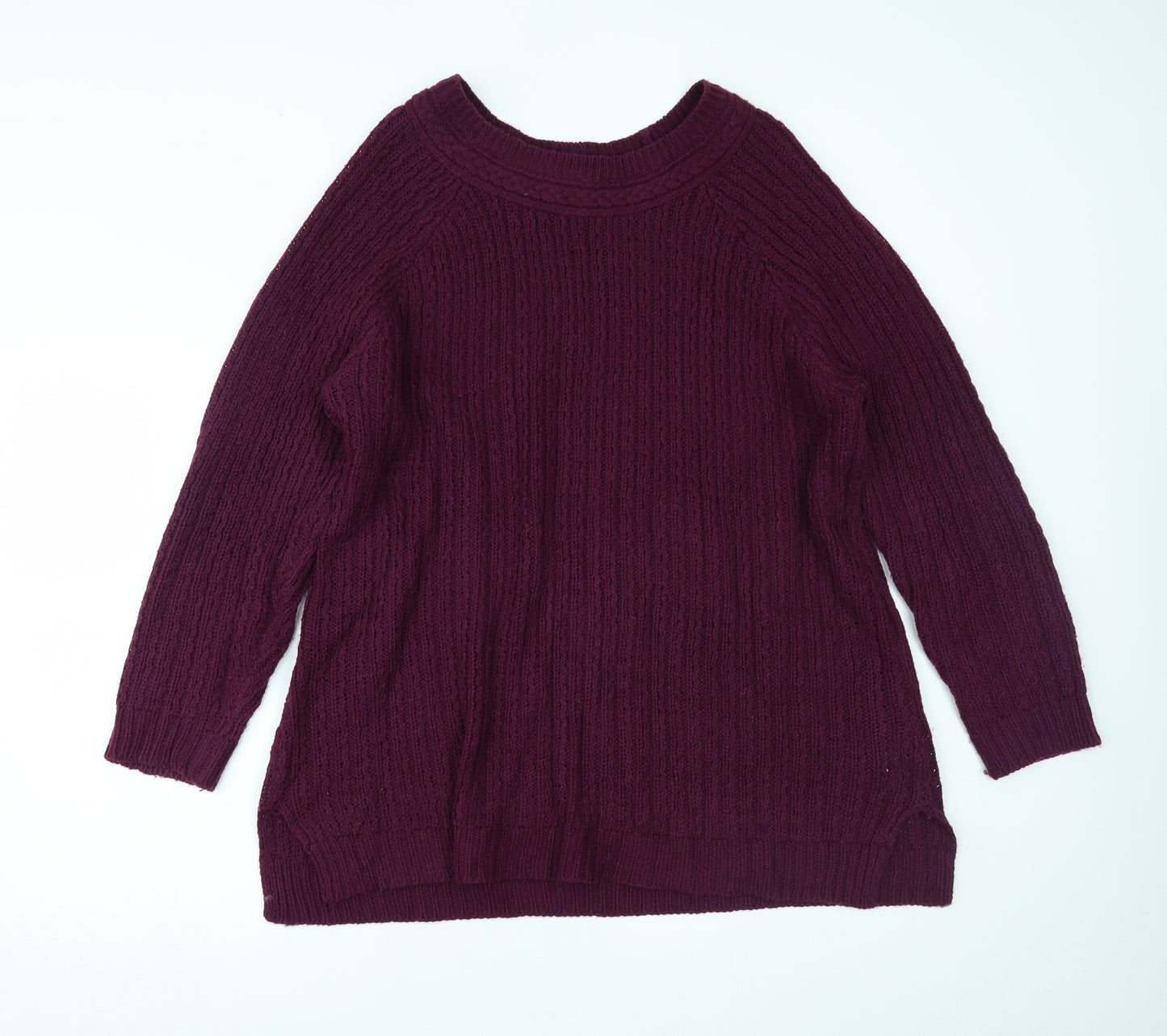 Yours Womens Purple   Pullover Jumper Size 24