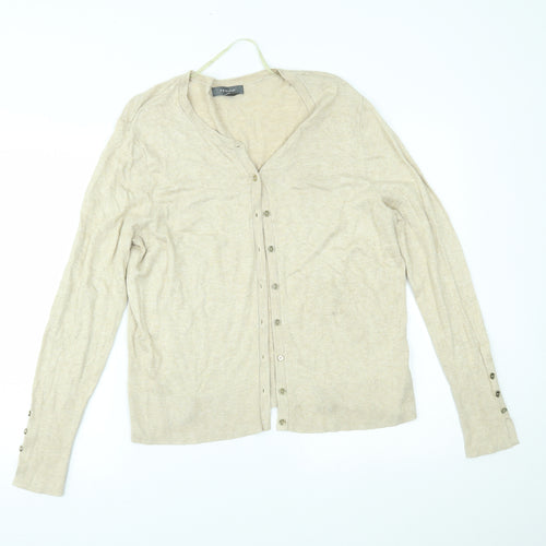 Primark Womens Beige   Cardigan Jumper Size XL