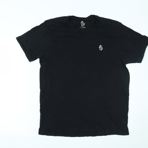 Luke Mens Black    T-Shirt Size L