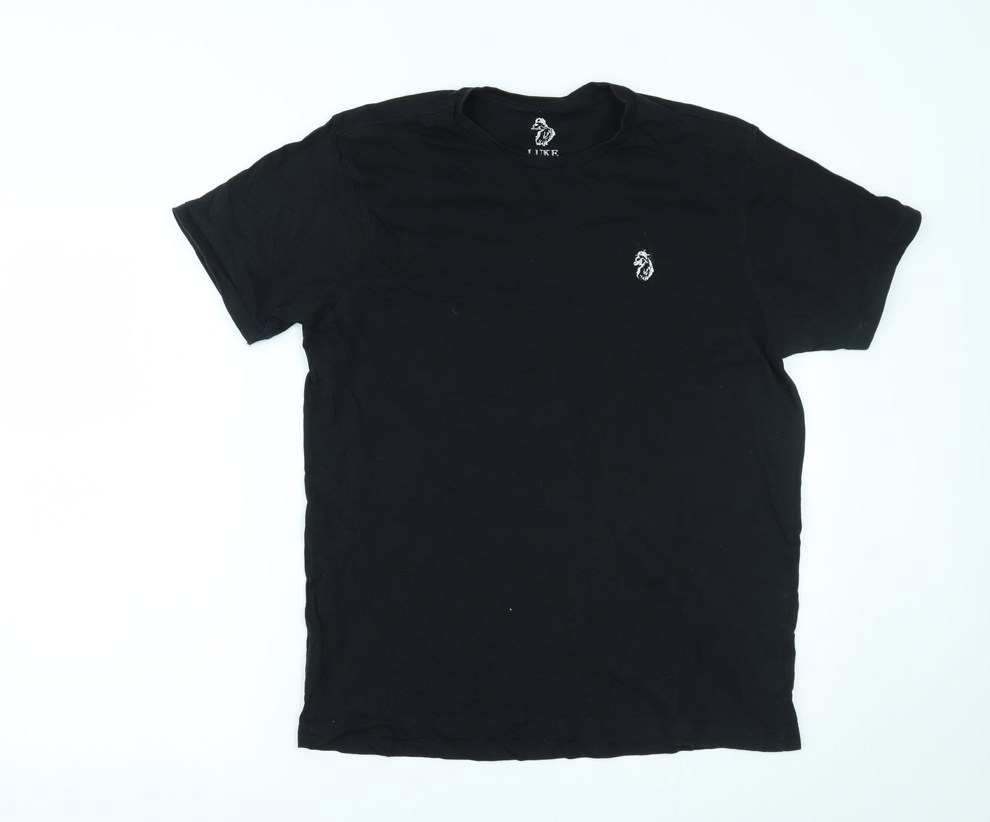 Luke Mens Black    T-Shirt Size L