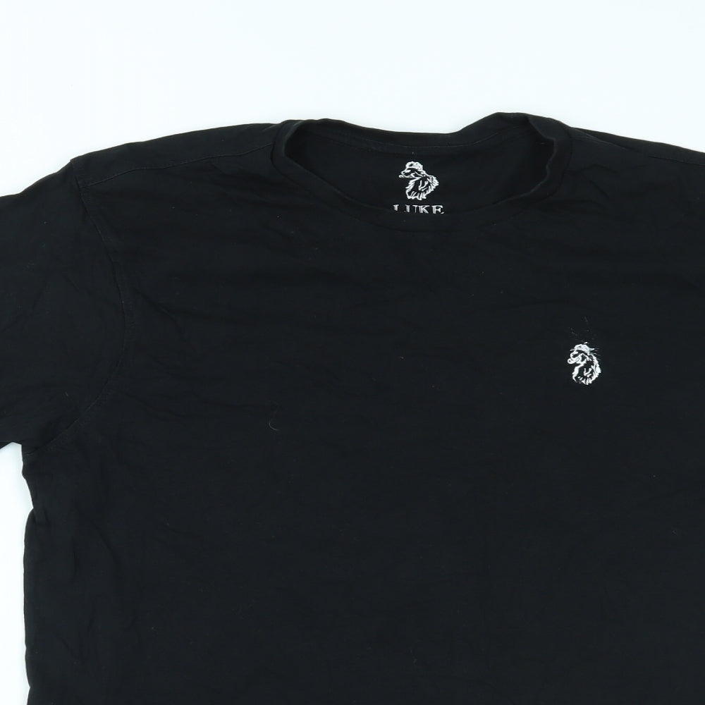 Luke Mens Black    T-Shirt Size L