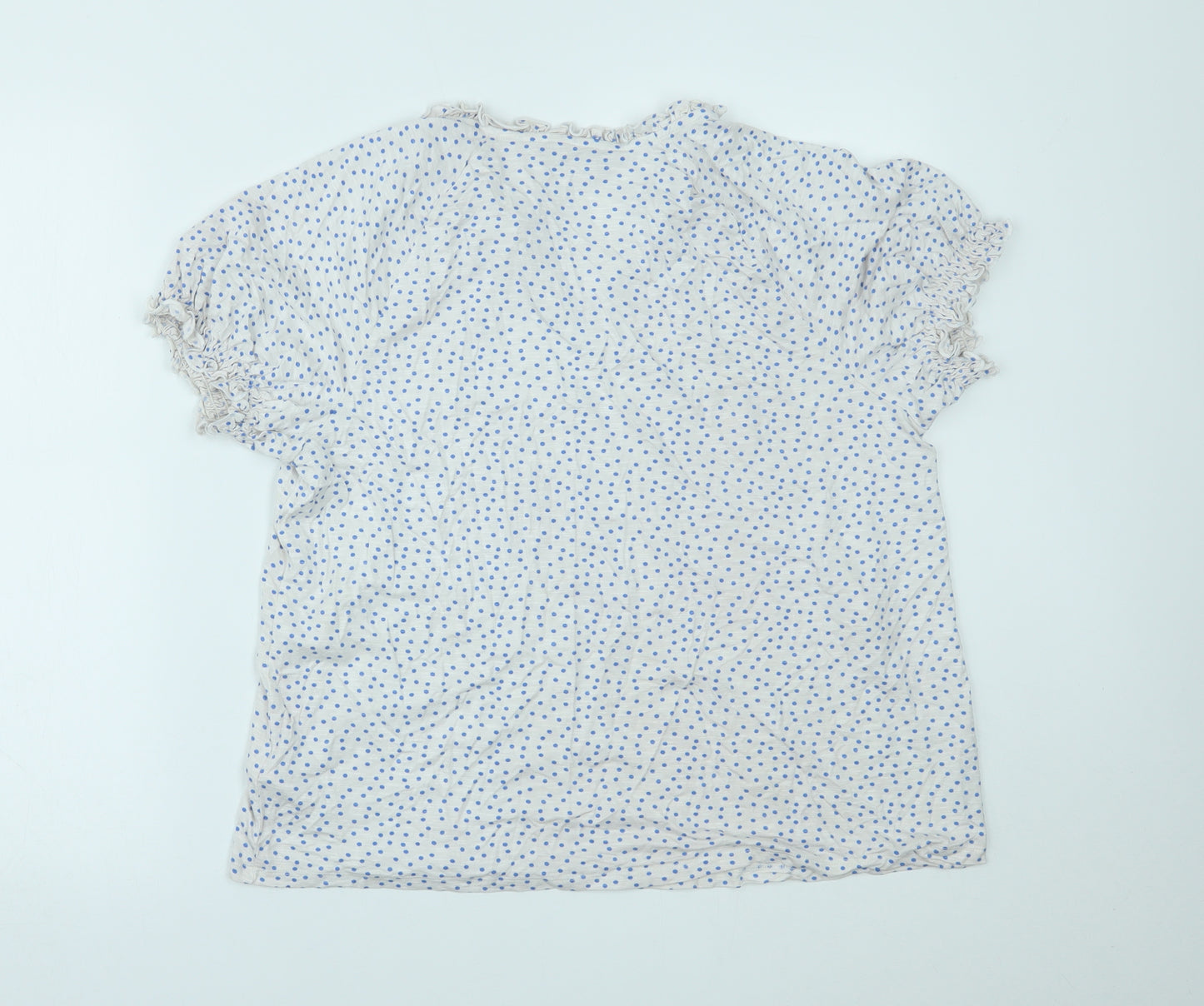 Marks and Spencer Womens White Polka Dot  Basic Blouse Size 16