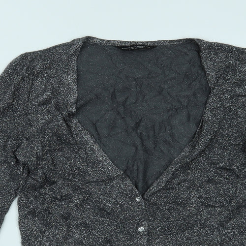 Dorothy Perkins Womens Silver   Cardigan Jumper Size 14