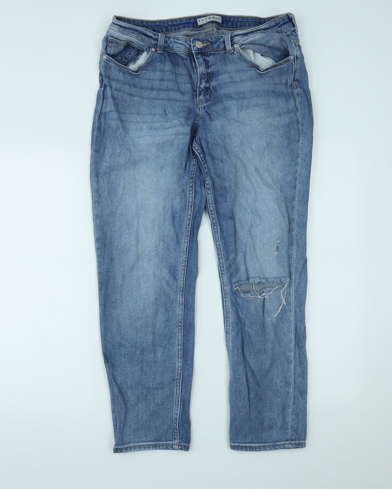 Primark Womens Blue  Denim Skinny Jeans Size 16 L27 in