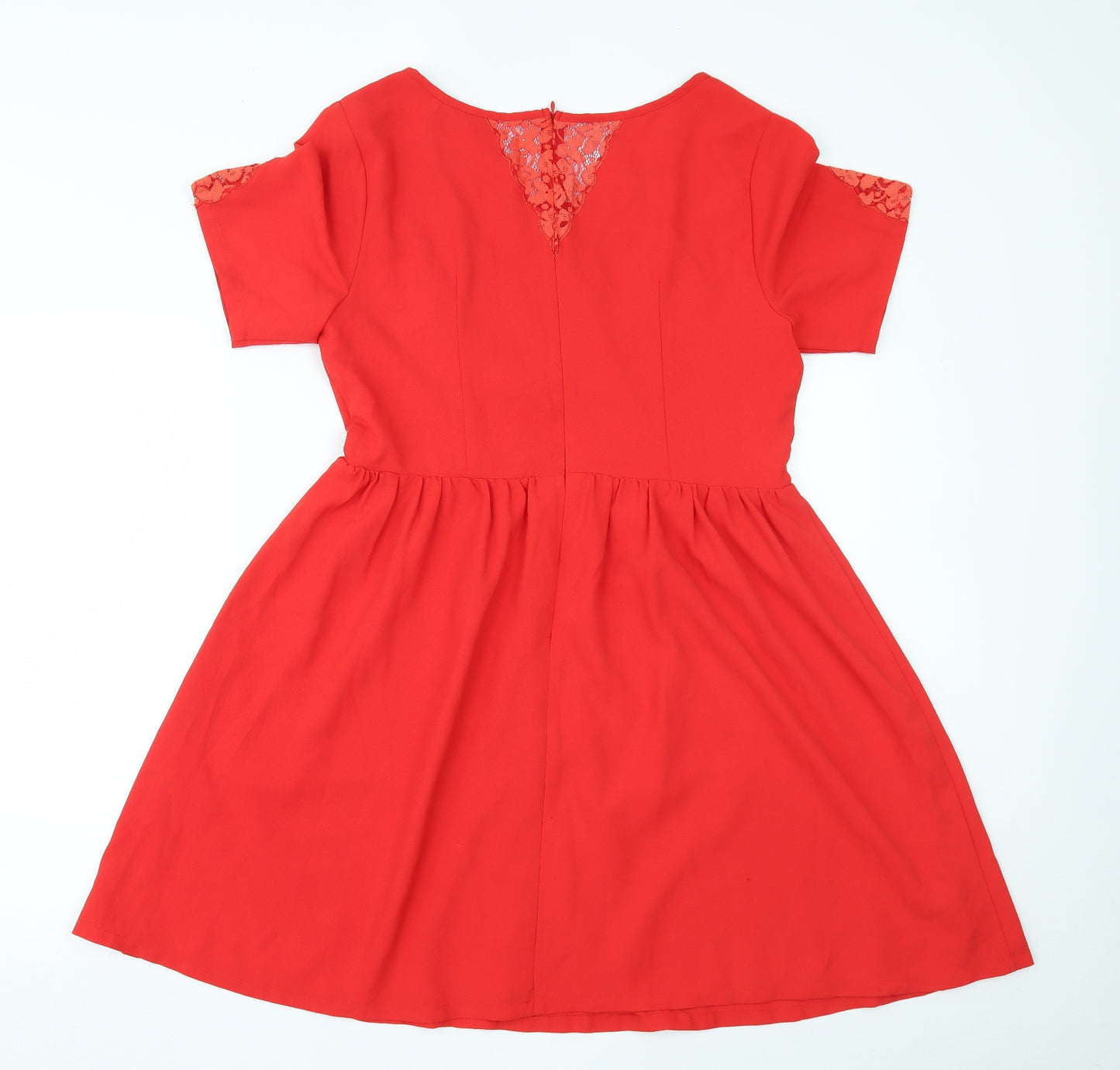 Yumi Womens Orange   Fit & Flare  Size 14
