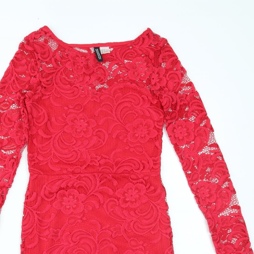 H&M Womens Red   Bodycon  Size 6