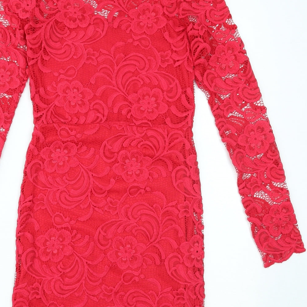 H&M Womens Red   Bodycon  Size 6