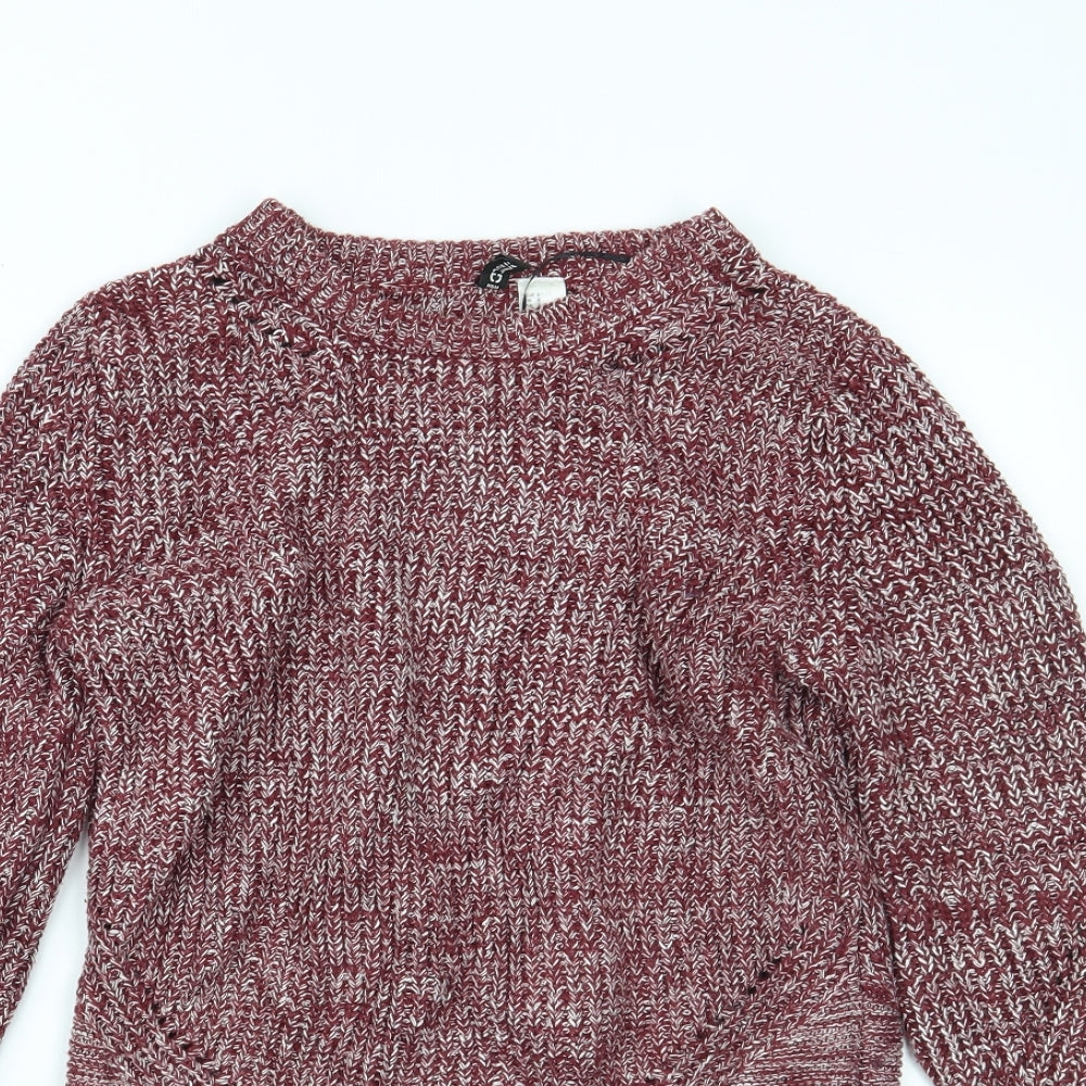 H&M Womens Red   Pullover Jumper Size S