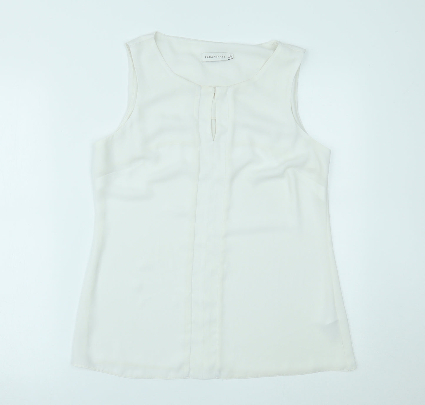 Paraphrase Womens White   Basic Tank Size 10